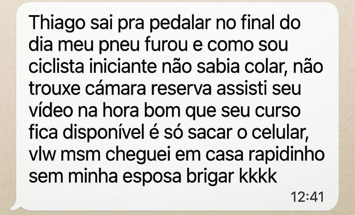 Depoimento de aluno